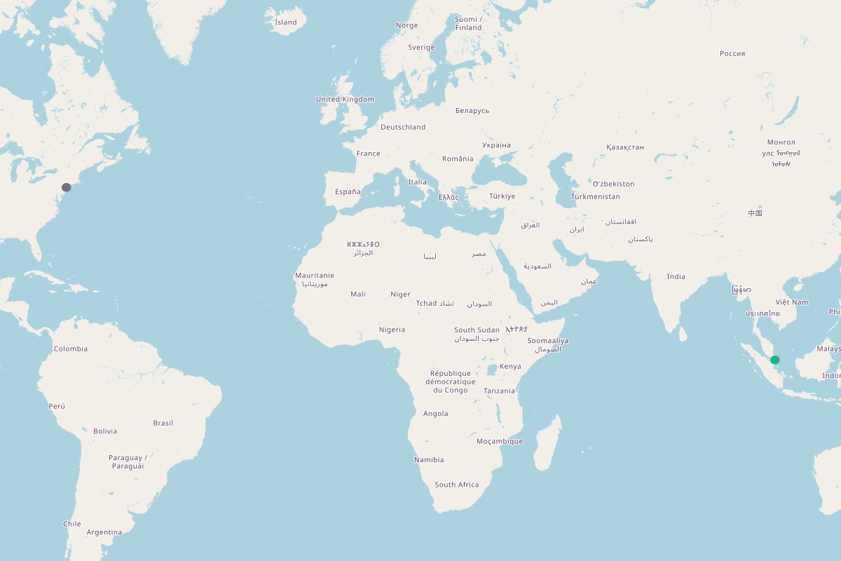 Travel map of Singapore featuring iconic landmarks and food spots, with 14 places curated by @kevindroniak