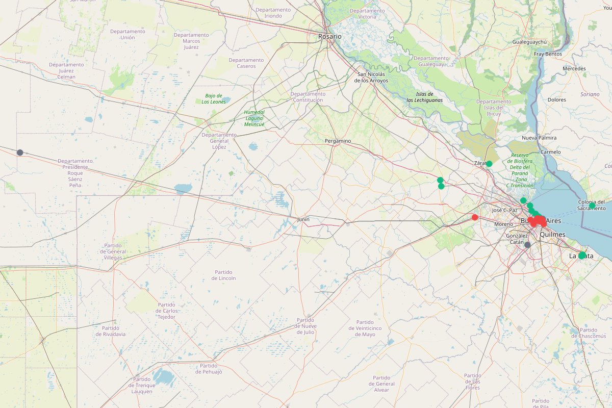 Travel map of Buenos Aires Bares Notables, family activities, and day trips, featuring 60 places curated by @solsalute.