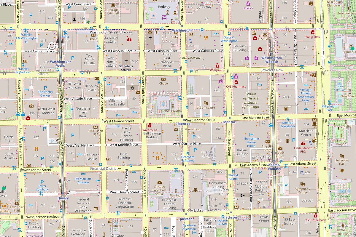 Travel map of Chicago Loop landmarks and sightseeing attractions curated by @jizil_baroy